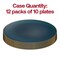 Navy with Gold Rim Organic Round Disposable Plastic Appetizer/Salad Plates - 7.5" (120 Plates)